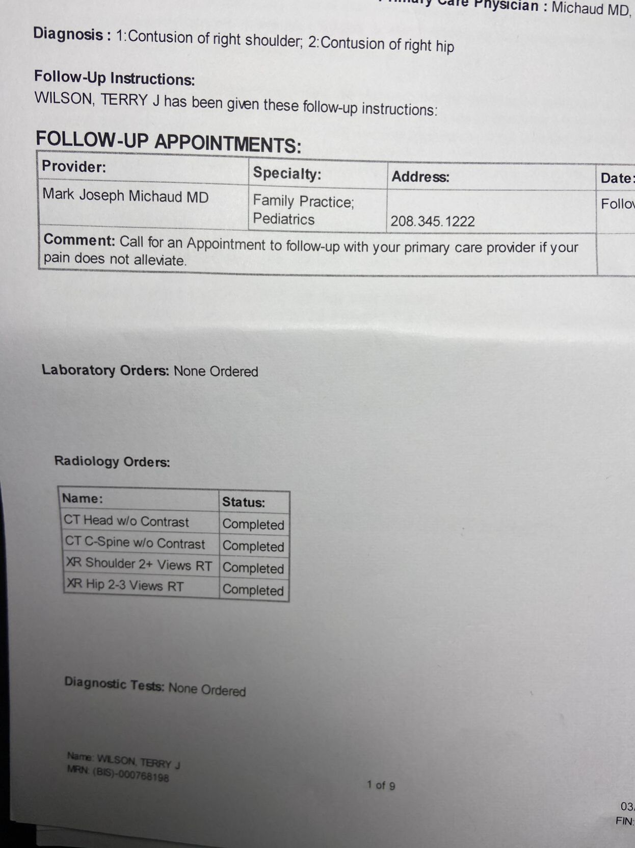 Medical Report